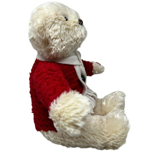 Hallmark Jingle Bear Musical Plush Red Sweater White Scarf with Bells Christmas - Picture 2 of 9